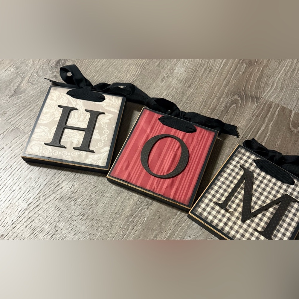 Decorative “HOME” Wall Plaques | Farmhouse Wall Decor | Cozy Home Sign Set - Picture 3 of 4